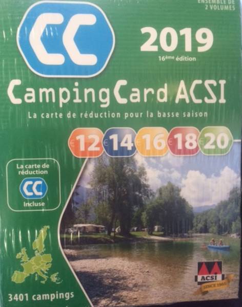 Guide Camping Card ACSI 2019 disponible en concession
